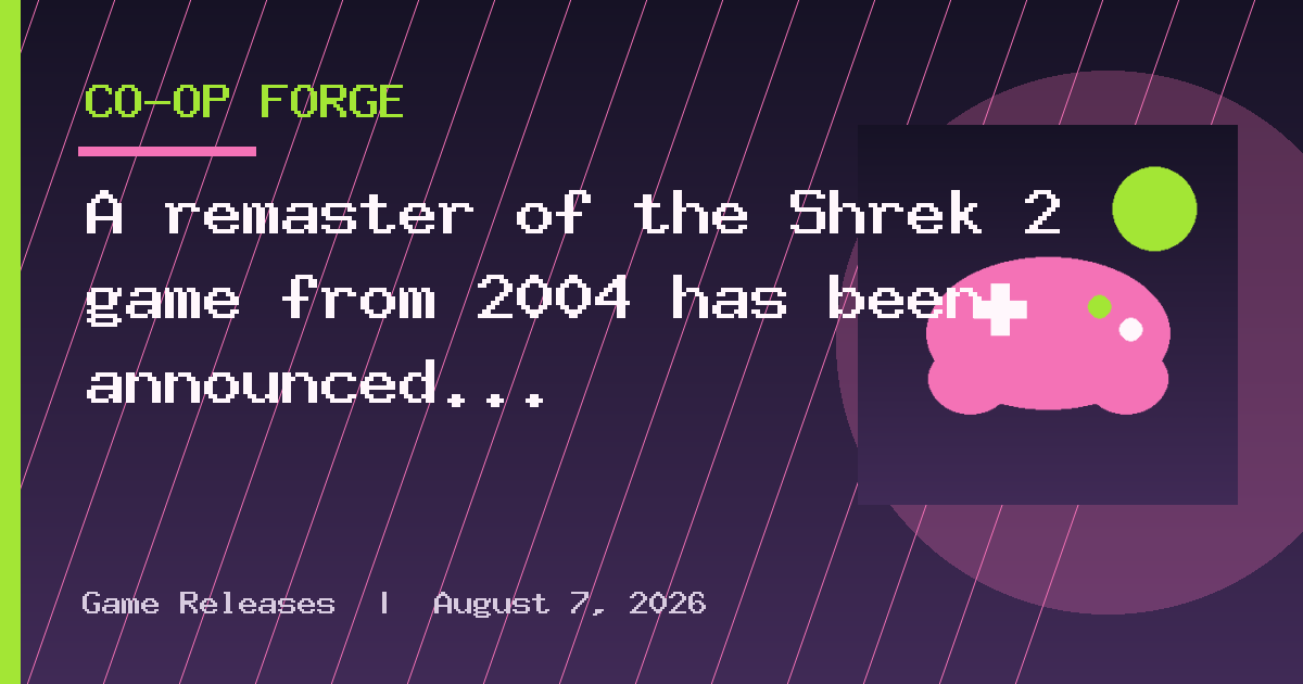 A remaster of the Shrek 2 game from 2004 has been announced via