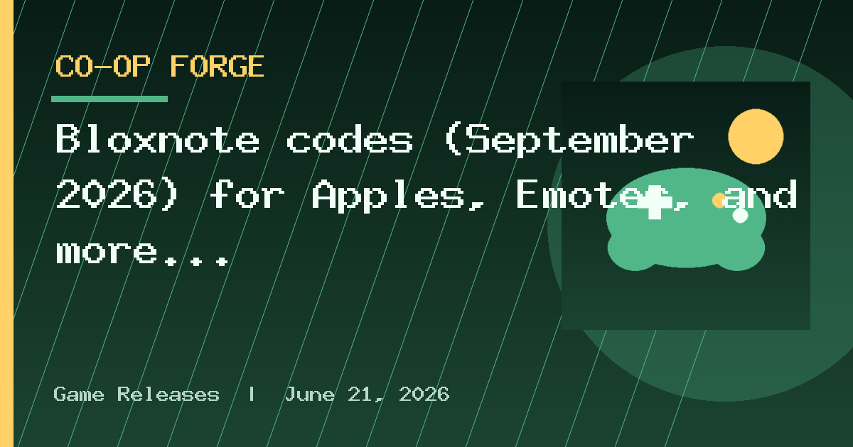 Bloxnote codes (September 2026) for Apples, Emotes, and more