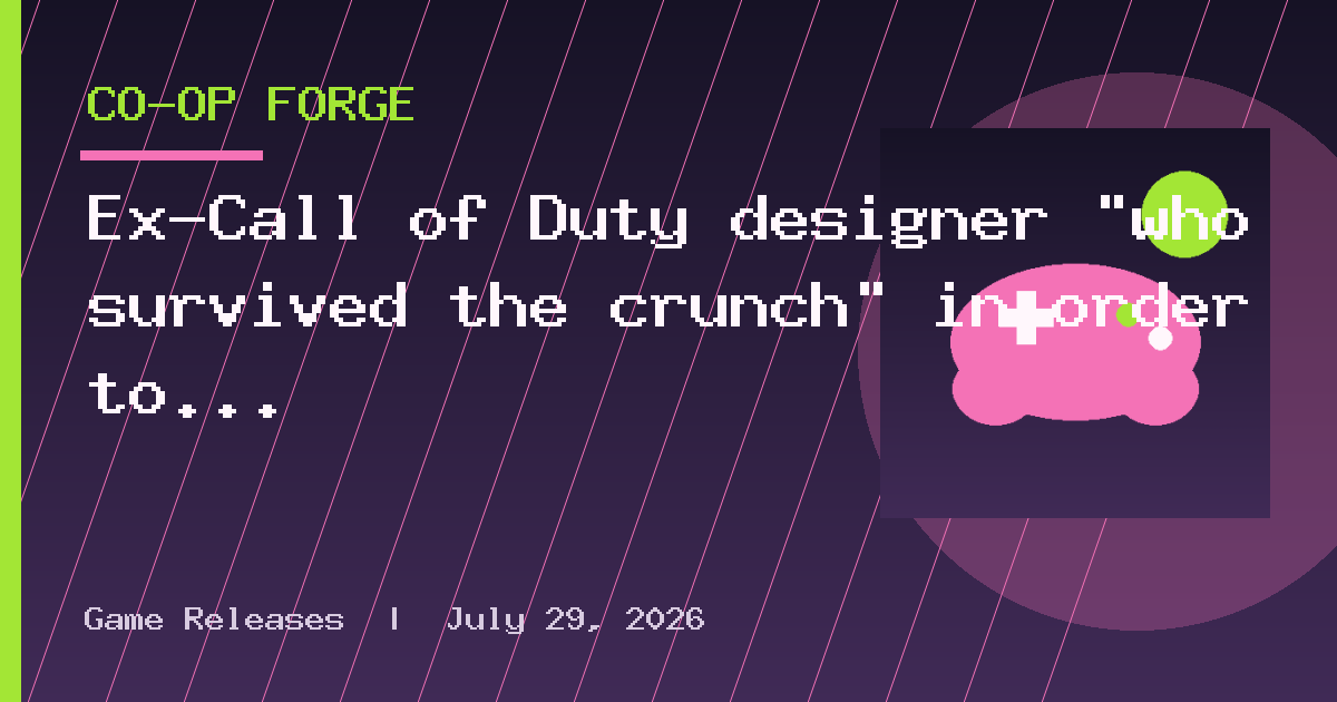Ex-Call of Duty designer "who survived the crunch" in order to launch Black Ops