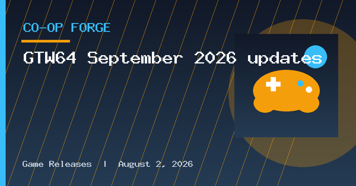 GTW64 September 2026 updates