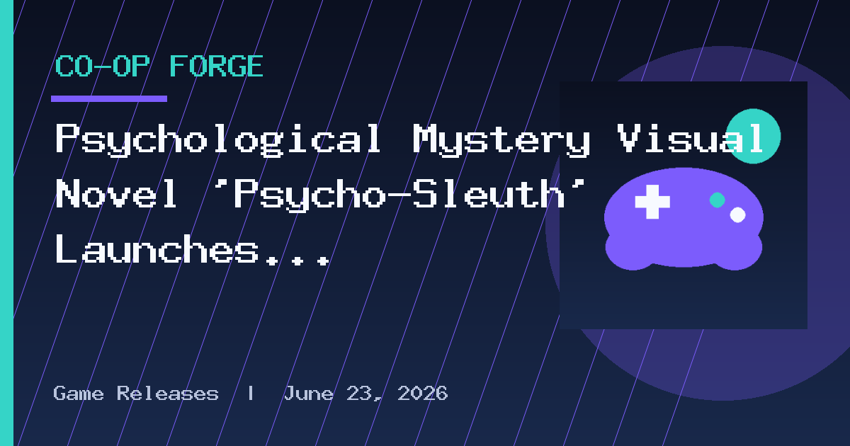 Psychological Mystery Visual Novel ‘Psycho-Sleuth’ Launches This November; New