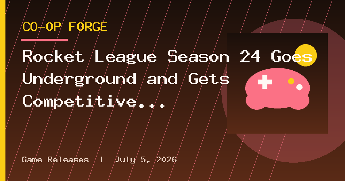 Rocket League Season 24 Goes Underground and Gets Competitive